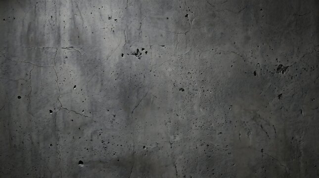 Gritty dark gray concrete wall texture with industrial cracks concrete industrial background