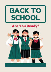 Obraz premium Back to School Banner Template with Colorful Education Elements for School Promotion and Advertising