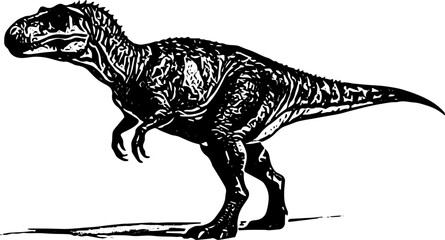 Tyrannosaurus rex dinosaur illustration silhouette vector © Friz