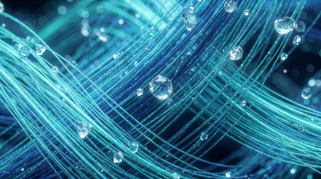 Abstract futuristic blue energy