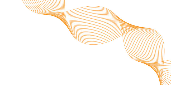 Luxury yellow golden wavy curve lines background. Abstract Colorful smooth waves on a white background. Digital futuristic technology concept. Abstract blue wave background with smooth lines and moder