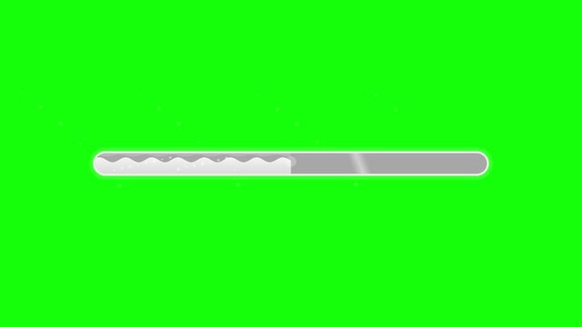 Loading bar animation on green screen