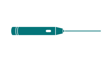Fototapeta premium Teal Precision Probe Tool Icon - Scientific Instrument, Laboratory Equipment