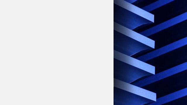 Diagonal blue shapes