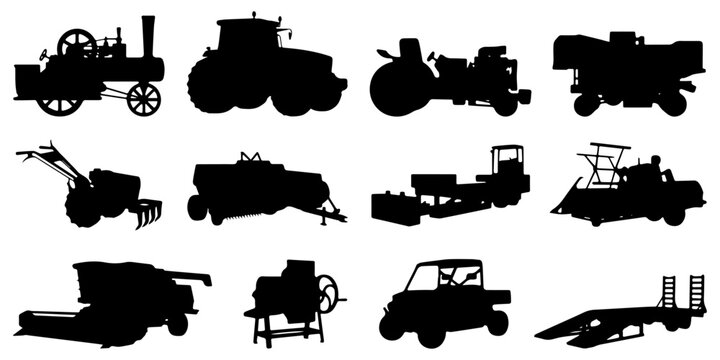 America State Fair Vector Silhouette Bundle - USA County Carnival Midway Icon Pack - American Agricultural Exhibition Rodeo Food Template Collection
