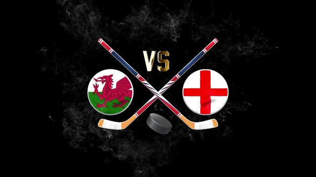Wales vs England International Hockey Championship Illustration