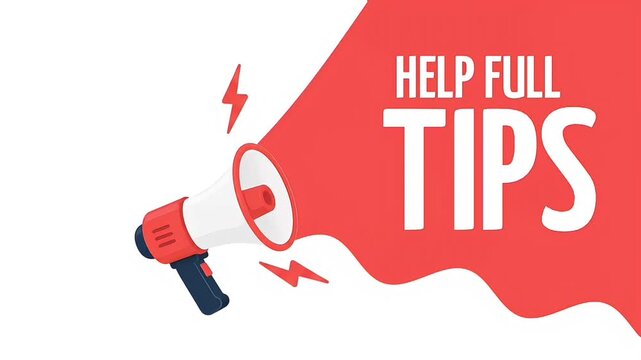 Help Wanted Job Recruitment Megaphone Flat Animation 4K