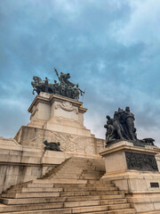 Obraz premium Ipiranga independence Park with the Statue in Sao Paulo, Brazil.