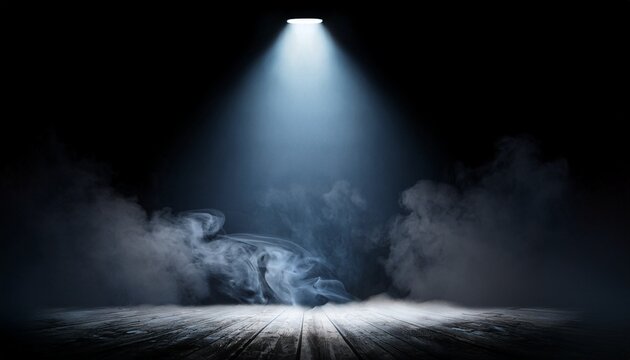 spotlight with smoke overlay texture black background