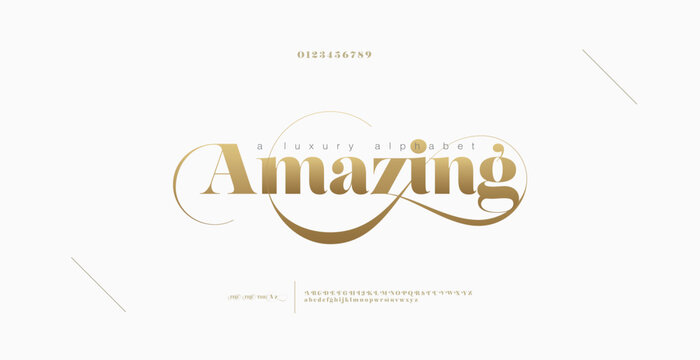 Elegant alphabet letters font and number. Classic Copper Lettering Minimal Fashion Designs. Typography fonts regular uppercase and lowercase. vector illustration