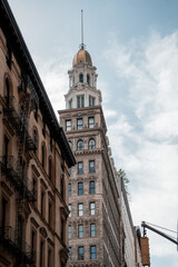 Fototapeta premium Industrial age iconic buildings of New York City in Mid-town Manhattan. Located at Flatiron and Madison Square Park