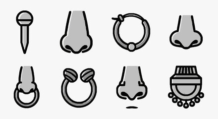 Illustrated Earring and Jewelry Design Styles. © ji