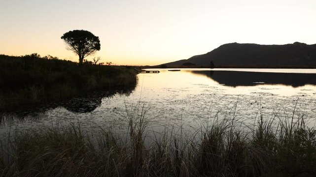 placid pond at dusk, Stanford, South Africa