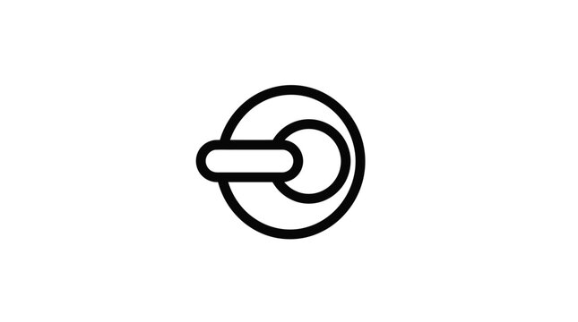 Modern minimalist icon of a vr headset, simple line art design