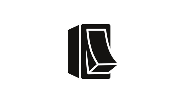Light Switch Icon, Toggle Switch, Power Button, On Off Symbol, Minimalist Graphic
