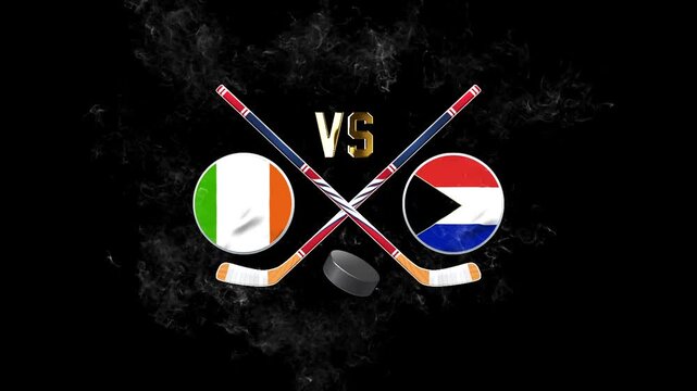 Ireland vs Czech Republic Ice Hockey Match Sports Background