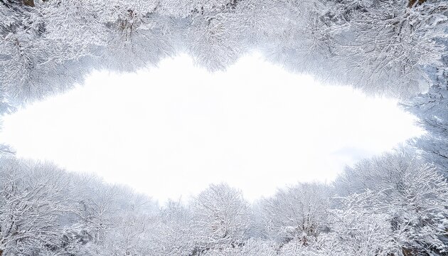 white snow frame isolated on white background ai generated