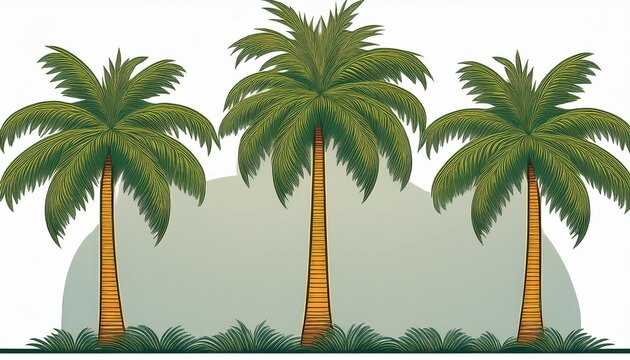 tall palm tree isolated