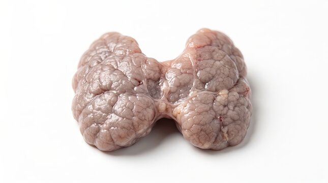 Anatomically Accurate Human Thymus Gland Specimen on White Background