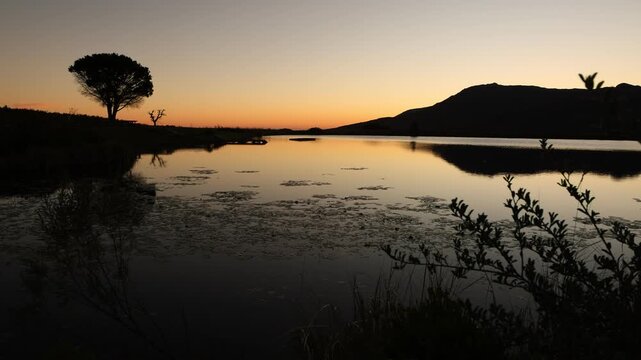 placid pond at dusk, Stanford, South Africa