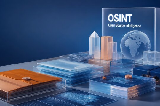 OSINT open source intelligence 3D data analysis concept