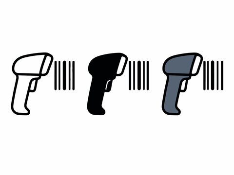 Barcode scanners in multiple colors with vertical lines