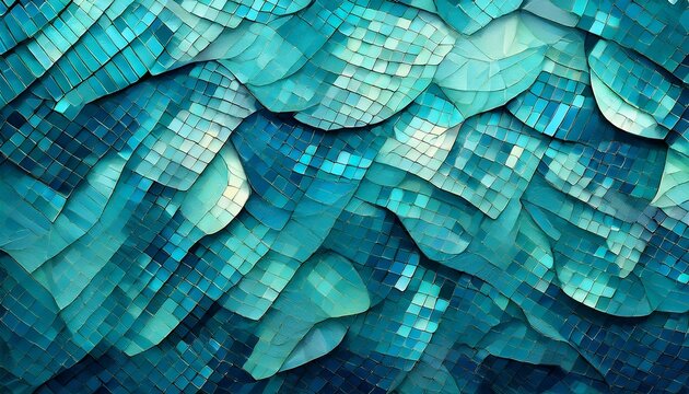 Fondo Mosaico Azul Turquesa