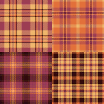 Plaid pack designed for independent sewing studios and exclusive clothing. Vector patterns ideal for garments, scarves, accessories, and digital pattern mockups.
