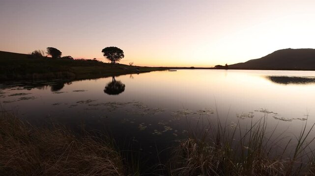 placid pond at dusk, Stanford, South Africa