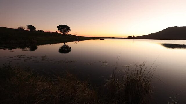 placid pond at dusk, Stanford, South Africa