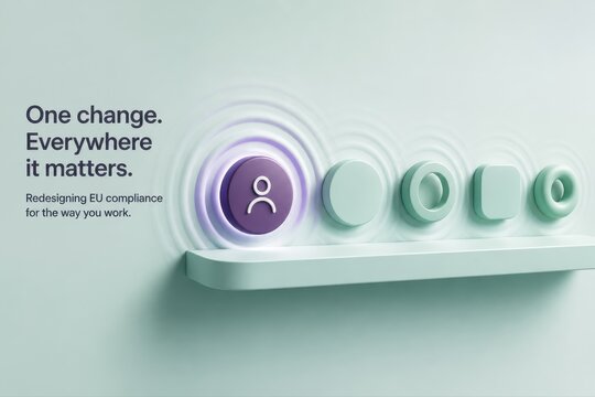 EU Compliance Dashboard with User Profile in Soft 3D Design