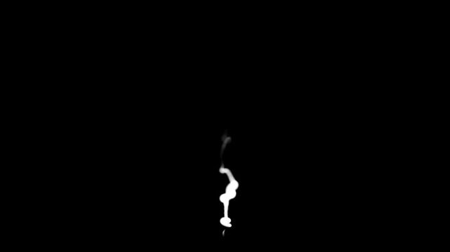 White Smoke Gradually Disappears. White vapor or smoke slowly rises upwards gradually dissolving. alpha channel for transparent background black,seamless loop allows you to make whatever duration you
