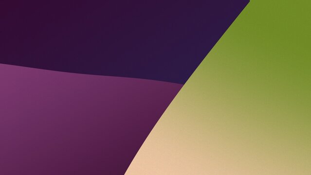 Abstract geometric material design background with dark purple, magenta, olive green and beige pastel color paper layers