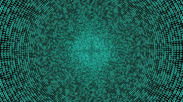 circular binary code background
