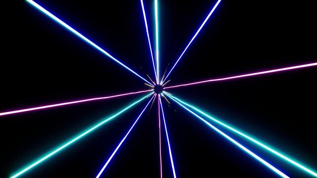 Shiny Multi Color Stage Light Rays