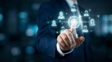 Fototapeta premium Use innovative targeting strategies to connect with your ideal customers and drive business growth.