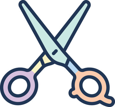 Professional Salon Hairdresser Scissors Vector Illustration Icon