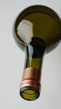 Elegant Wine Bottle Detail with Copper Capsule - Close-up Still Life for Food and Beverage Marketing