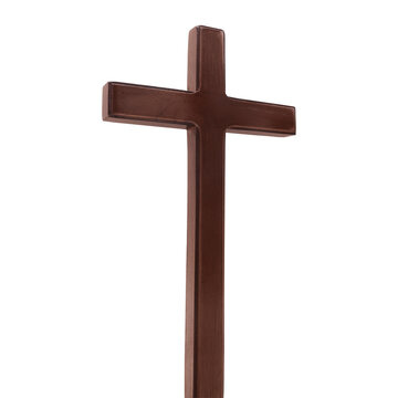 Wooden Christian Cross on Transparent Background png