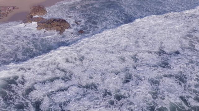 Aerial View of Porto&rsquo;s Atlantic Coastline, Portugal