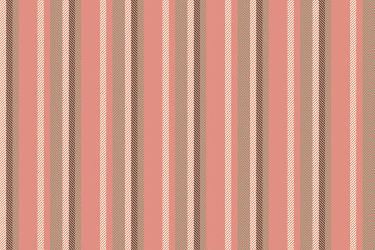 Sealth seamless vertical pattern, fancy textile vector texture. Teb fabric background lines stripe in red and pastel colors.