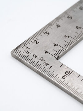 Precision steel square ruler tool for measuring and layout with measurement