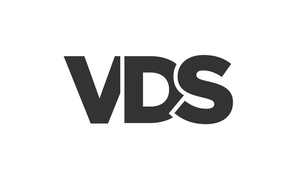 VDS logo design template with strong and modern bold text. Initial based vector logotype featuring simple and minimal typography. Trendy company identity.