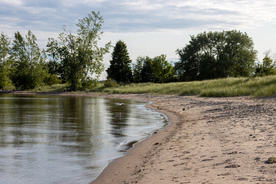 Swimming seach on Lake Michigan in Escanaba