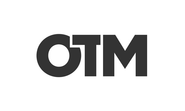 OTM logo design template with strong and modern bold text. Initial based vector logotype featuring simple and minimal typography. Trendy company identity.