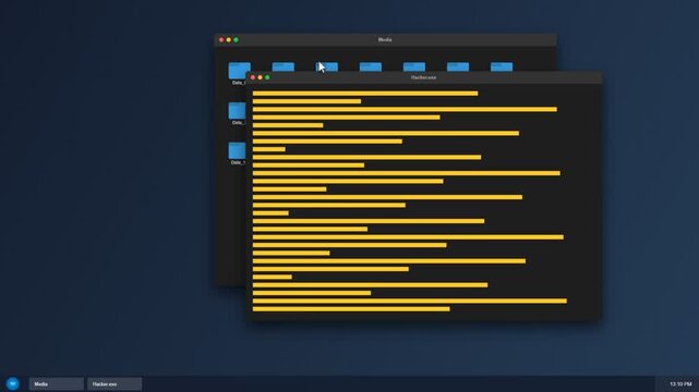 Retro operating system motion graphics on green screen background video