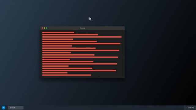 Retro operating system motion graphics animation on green screen background