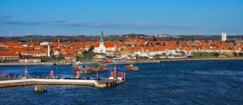 Wonderful views of the town of Rone on Bornholm, including panoramic shots and close-ups, taken on a beautiful day