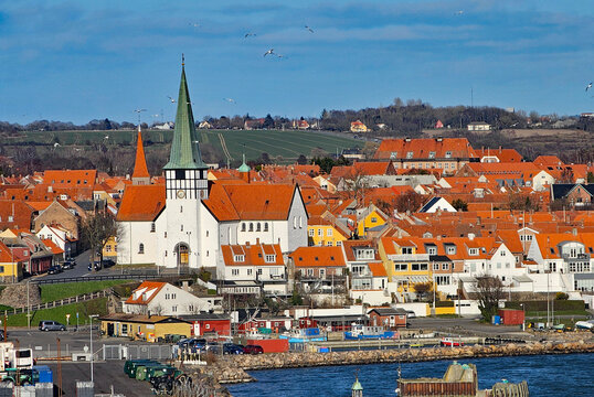 Wonderful views of the town of Rone on Bornholm, including panoramic shots and close-ups, taken on a beautiful day