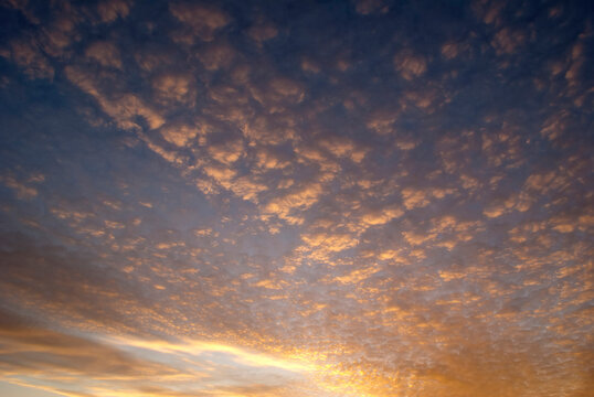 Vibrant autumn sky over south-central Indiana